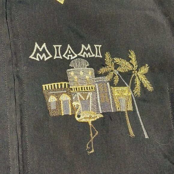 Vintage Mureli 90s Y2K Airline Travel Black Bomber Jacket Full Zip Embroidered M - Picture 7 of 11